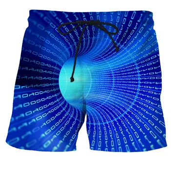 Vasaros Naują 3D Vyrams Šortai Geometrinis Modelis Plaukimo Glaudės Mens Juokinga Lingge Agentūra Paplūdimio Kelnės Mados Karšto Vyriškos Kelnės, maudymosi kostiumėlį