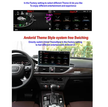Android 11 Smart Radijas, Automobilių radijo Stereo Radijo imtuvas 2 DIN Automobilių imtuvas CarPlay Audi A6 C7 ir A7 RS6 RS7 S7 (2012-2018)