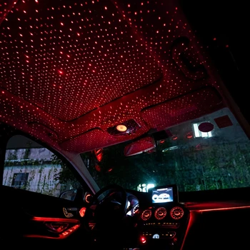 Žvaigždžių Šviesos Automobilio Lubų Vidaus apšvietimo Romantiška USB LED Atmosferą Naktį Šviesos Dekoracija Namuose Kambarys Šalies Lubų
