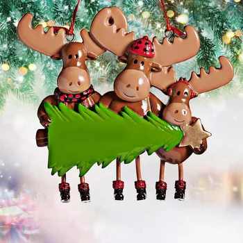 Pasidaryk Pats Pavadinimas Šeimos Kalėdų Ornamentu Kalėdų Medžio Apdaila Briedžių, Elnių 2021 Juokingas Kalėdų Dekoracijos, Dovanos Navidad Natal