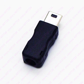 10Sets Mini USB kištukinė Jungtis (3 IN 1 )Vyrų Mini USB Lizdas 2.0 5PIN Kištukas kištukinis Lizdas Su Plastiko Dangtelis Rūšių 