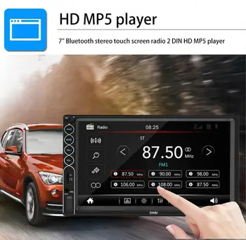 2 DIN HD MP5 Grotuvas Paramos Galinio vaizdo IOS/Android Mobilusis Telefonas Veidrodis Ryšys 7-colių 