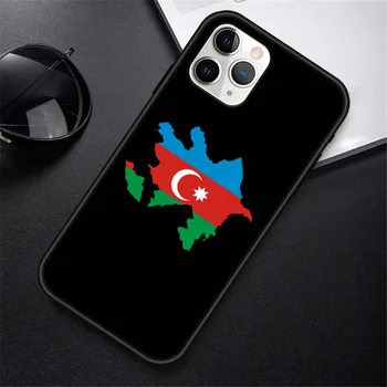 Telefono dėklas Skirtas IPhone 12 Mini 11 Pro XR X MAX SE XS 5 6 6S 7 8 E Plius Juodo Dangtelio Coque Mados Svarbiausias Azerbaidžano buta vėliava