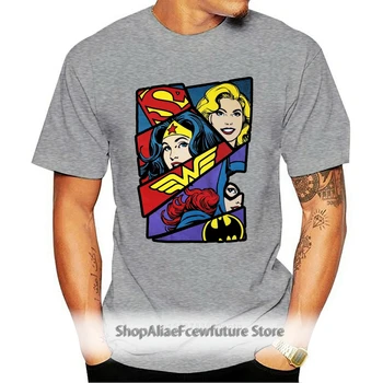 Medvilnės Įdomu, Logotipas Supergirl Batgirl Mens Black Marškinėliai