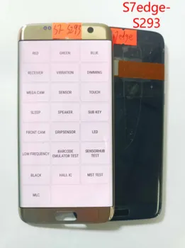 SAMSUNG Galaxy S7 krašto G935 G935F G935FD SM-G935FD LCD Ekranas Jutiklinis Ekranas skaitmeninis keitiklis Asamblėjos Pakeitimas Su juodais taškeliais