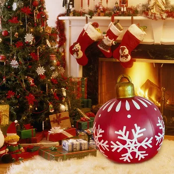 60cm Milžinišką Kalėdų Pripučiamas Kamuolys, Žaislai Didelis Kalėdų Eglutės papuošalus Lauko Dekoracijos Su Siurblio Kalėdų Dovana 2022 Naujųjų Metų