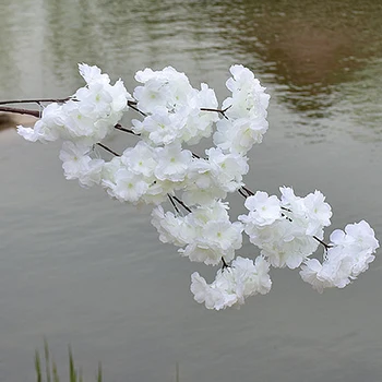 120cm Šilko Gėlių Modeliavimas Vyšnių Žiedų Šaka Vestuvių Dekoravimas Dirbtinės Gėlės Šifruojami Juostelės Kriaušė Filialas Šakelė
