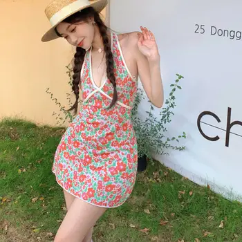 Atsitiktinis suknelė gėlių suspender suknelė moterų vasaros 2021 naujas trumpas sijonas juosmens krepšys klubo sijonas seksuali moteris vasaros sijonas plius dydis