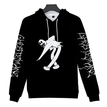 Ghostemane World Tour Roko Muzikos Logotipas 3D spausdinti Gobtuvu palaidinukė Vyrų/Moterų Atsitiktinis Hip-hop Hoodies Drabužiai