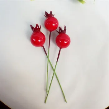 20 Vnt. Mini Dirbtinio Plastiko Granatų Vaisių, Daržovių Mažas Vyšnių Puokštė Stamen Vestuvių Namų Kalėdinė Dekoratyvinis