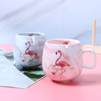 NoEnName_Null Animacinių filmų mėgėjams marmuro taurės Keramikos Puodelis kavos puodelio Kelionės Taurės Cute Kačių Snukio