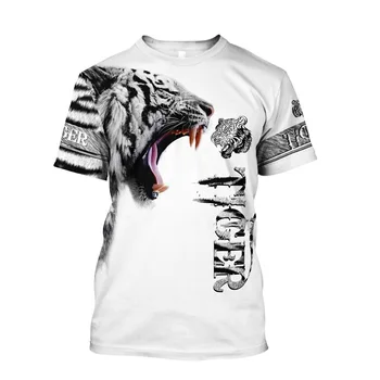 Vasaros Nauja, vyriški T-shirt Advanced Tigras, Odos 3D Spausdinimo T-shirt Harajuku Atsitiktinis trumparankoviai marškinėliai Viršuje Unisex