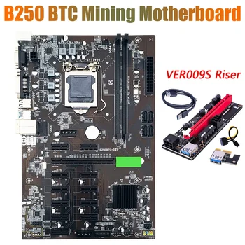 B250 BTC Kasybos Plokštė su VER009S Stove 12XGraphics Kortelės Lizdas LGA 1151 DDR4 SATA3.0 USB3.0 BTC Miner