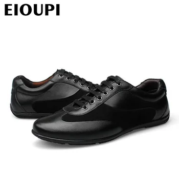 EIOUPI aukščiausios kokybės naujo dizaino originali nekilnojamojo odos mens mados verslo atsitiktinis batų kvėpuojantis vyrų batai lh901