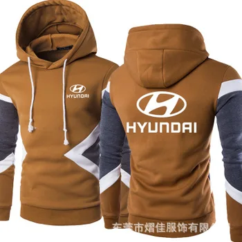 2021 Naują Pavasario Rudens Mados Vyrams Megztiniai Megztinis Hyundai Logotipas Kratinys Atsitiktinis Medvilnės Hoodies Drabužiai
