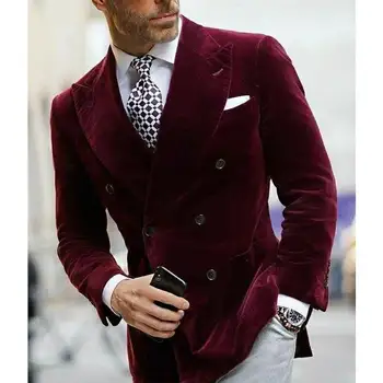 Gwenhwyfar Elegantiškas Šalis Tuxedos bordo spalvos Švarkas Žmogui (tik švarkas , kelnės nėra komplekte )