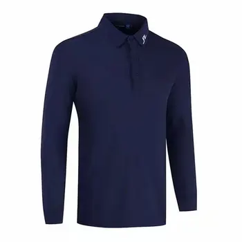 Pavasarį, Rudenį vyriški Golfo Long Sleeve T-shirt Gryna Spalva Greitas džiovinimas, Marškiniai Aukštos Kokybės Golfo Drabužių Nemokamas Pristatymas