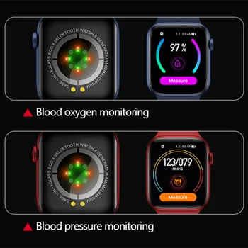 2021 T55 + Plius Smart Watch Serijos 6 Kraujo Spaudimą, Kraujo Deguonies Sporto Širdies ritmo Vandeniui Skaičiuoklė Smartwatch 