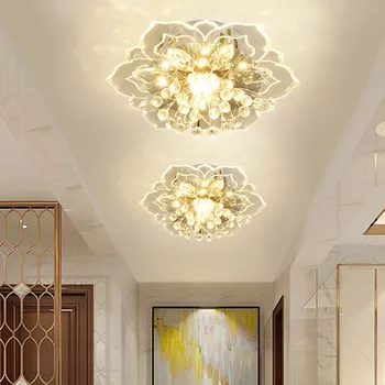 Šiuolaikinės Kristalų LED Lubų Šviesos Prieškambario Kambarį Lempos Miegamasis, Virtuvė Balta/Šiltai balta/Spalvinga 9W LED Lubų šviestuvas