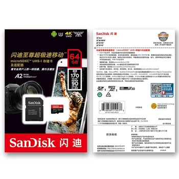 Originalios SanDisk Micro SD Kortele 256 GB 128GB 64GB 32GB 16 GB Atminties Kortelė 200G 400G 512 GB Micro SDHC SDXC Kortelės V30 U3 4K UHD TF Kortelė