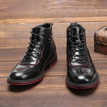 Vyrų Odos Batai Wootten Prekės 2022 Klasikinis Vyrų batai Mados Martin Batai vyrams #AL647