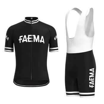 1955 m. Konkurse Italijoje FAEMA Komanda Retro Vyras Dviračių Džersis trumpomis Rankovėmis Nustatyti Triatlonas Dviratininkas Jersey Kostiumas maillot ciclismo hombre