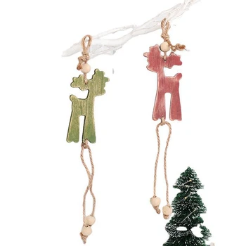 Kalėdų Eglučių Papuošalai Mini Briedžių Medinės Lėlės Pakabukas Naujas 2020 Metų Kalėdų Dekoracijas Namuose Kalėdos Dekoratyviniai Aksesuarai