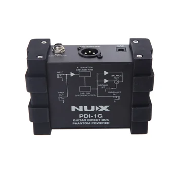 NUX PDI-1G Gitara Tiesioginio Įpurškimo Phantom Power Box Garso Maišytuvas Para Iš Kompaktiško Dizaino, Aukščiausios Kokybės Metalo Korpusas