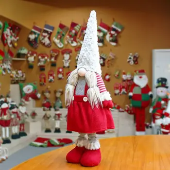 Rankų darbo Kalėdų Elf Apdaila Bagažo Nuolatinis švedijos Gnome Tomte Lėlės L4MB