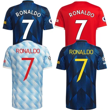 Vyras Marškinėliai 2021-22 Utd Marškinėliai Ronaldo Jungtinės Džersis Marškinėliai 3D Spausdinimo Negabaritinių XXS-4XL