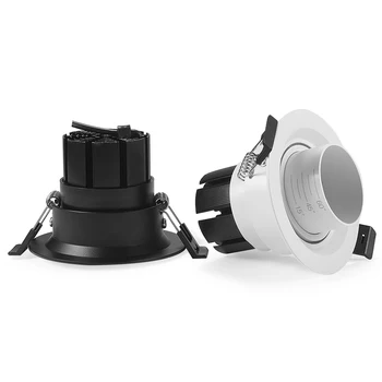 LED Reguliuojamas dėmesio Downlight 3W 5W 7W 220V led Lubų šviestuvas LED Spot Apšvietimas, Miegamojo, Virtuvės led Embedded Aliuminio Žemyn šviesos
