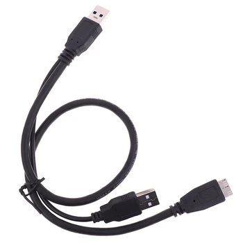 1Pcs USB 3.0 Male Micro USB 3.0-B Y Laido Laido Išorės Mobiliojo Kietojo disko Disko Kabeliai