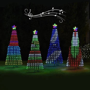 Animacinis Lightshow Kūgio Kalėdų Eglutė LED Kieme Šviesos diodų (LED) Styginių Žibintai Vandeniui IP44 Kalėdų Lauko Kalėdų Decors