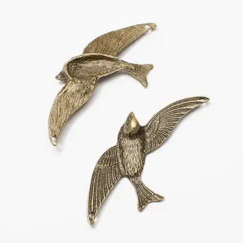 20pcs 72*38MM Tibeto sidabro spalva nuryti pakabukai antikvariniai bronzos paukštis nuryti pakabučiai už apyrankės karoliai, auskarai 