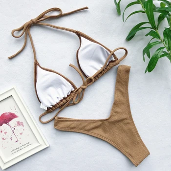 OMKAGI Bikini 2021 Kietas Seksualus maudymosi kostiumėlį Mikro Bikinis Nustatyti Plaukimo Maudymosi Kostiumas, Paplūdimio Seksualus Brazilijos Aukštos Sumažinti maudymosi Kostiumėliai Moterims