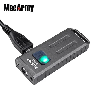 MecArmy SGN3 Mini USB Įkraunamas Žibintuvėlis Balta/ Raudona/ UV XP-G2 LED MAX 160 liumenų mažas žibintuvėlis savigynai EDC Lemputė