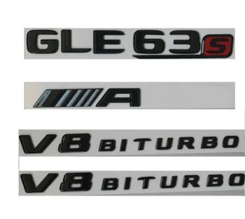 Blizgus Juodos Raidės GLE63s UŽ AMG V8 BITURBO Emblemų Emblemos W166 Mercedes